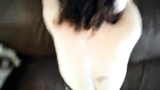 Gelukkige kerel neukt zijn absoluut perfecte vrouw met grote tieten