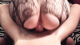 Diepe vaginale seks en sperma op kont