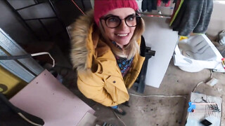 Gevangen op verborgen camera prachtige blondine die seks heeft